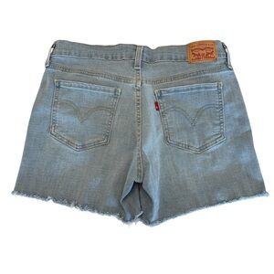 Levi ’s Jean Shorts mid length 4" mid rise Blue Denim Stretch Casual 29 levis